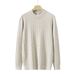 Men's Clothing Men's Classic Cable Knit Sweater - Crew Neck, Long Sleeve, Casual & Warm Pullover For Autumn & Winter (Khaki, Grey, White, Light Grey)_viptrois.com