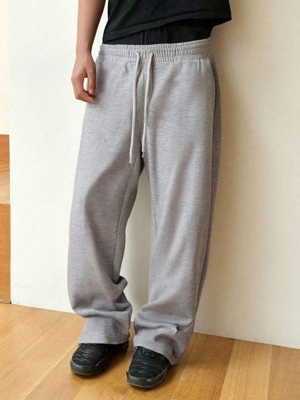 Large-sized, Fleece And Thickened Men's Sweatpants, Casual Running Pants, Autumn And Winter European And American Couple Sports Pants_viptrois.com