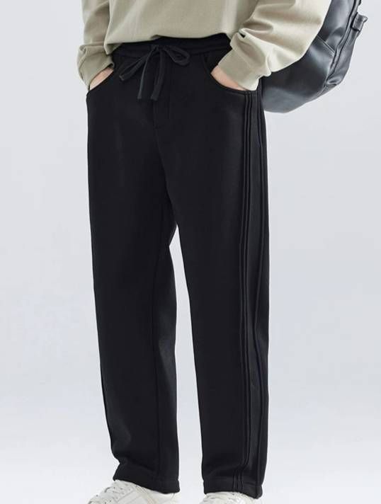 Men's Clothing And Thickened Casual Pants For Men, New Autumn/winter 2025 Style, Loose Straight Leg Sweatpants, Men's Sports Trousers, Trendy._viptrois.com