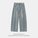 Men's Clothing Loose Fitting Washed Jeans For Men, New Spring And Summer Styles, Side Split Design, Carrot Pants, American Retro Trousers_viptrois.com