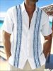 Men's 3D Print Short Sleeve Hawaiian Shirt - Breathable Stretch Fabric Resort Casual Shirt With Relaxed Fit_viptrois.com
