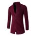 Loom Loom 2025 Foreign Trade Cross-Border New And American Plus Men's Solid Color Single Button Trench Coat Casual European Size_viptrois.com