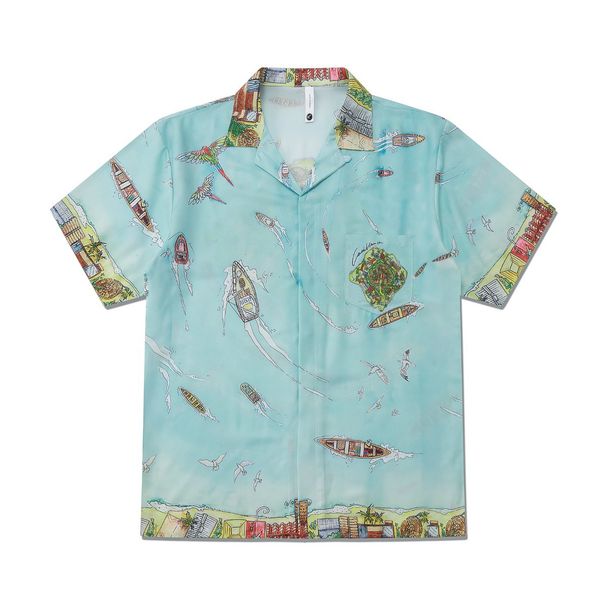 Men's Clothing Ins Fresh Collar Shirt Short Sleeve Men's Spring And Summer Vintage Shirt Tops_viptrois.com