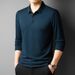 Nordmann Spring And Autumn New Men's Middle-aged Long Sleeve Casual T-shirt Non-iron Loose Turn-down Collar Inner Wear Solid_viptrois.com