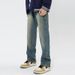 JFU European And American High Street Style Vibe Jeans, Spring And Autumn Retro Straight Leg Jeans For Men, American Street Style Long Pants._viptrois.com