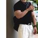 Men's Clothing Men's Summer T Shirt Slim Short Sleeves Showing Muscles Small Collar Suit Inner Wear_viptrois.com