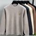 Men’s Fleece-Lined Mock Neck Sweater – Winter Thermal Knit Pullover, Chenille Thickened Long Sleeve Base Layer, Warm & Stylish_viptrois.com