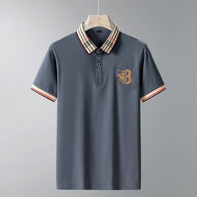 Men's Clothing New Summer Men's Fashion Casual Short Sleeved T Shirt Youth Retro Printed Lapel Ice Silk T Shirt For Men V802_viptrois.com