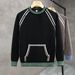Men's Clothing Design contrast color fashion sweater men's cool knitted sweater autumn and winter new men's inner bottoming shirt_viptrois.com