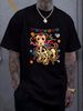 Sugar Skull Mexican Dachshund Bone Halloween Day Of Dead T-Shirt Graphic Stretched Summer Casual Designer Clothes Slightly Stylish Streetwear_viptrois.com