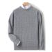 Men's 100% Pure Wool Sweater (Crewneck, Breathable & Anti-Pilling, Stone Green/Beige/Light Grey/Light Blue/Dark Camel/Camel, S-XXXL)_viptrois.com