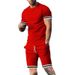 Men's Summer 2-Piece Set Casual Short Sleeve Tee And Shorts Athletic Comfort Outfit_viptrois.com