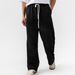 "Men’s Corduroy Wide Leg Pants – Retro Loose Fit Casual Trousers (Black/Blue/Dark Gray/Navy/Khaki, Sizes S-XXXL)"_viptrois.com