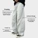 Unisex Distressed Straight-Leg Pants With Rivet Details - Oversized Streetwear Cargo Pants For Men & Women (Charcoal, Stone, Khaki, Black)_viptrois.com