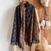 Unisex Scarf Fashion Simple Jacquard Strip Scarf Long Tassel High-grade Grey Shawl_viptrois.com