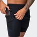 Men's clothing breathable loose casual fitness training quick dry sports woven fifth pants_viptrois.com