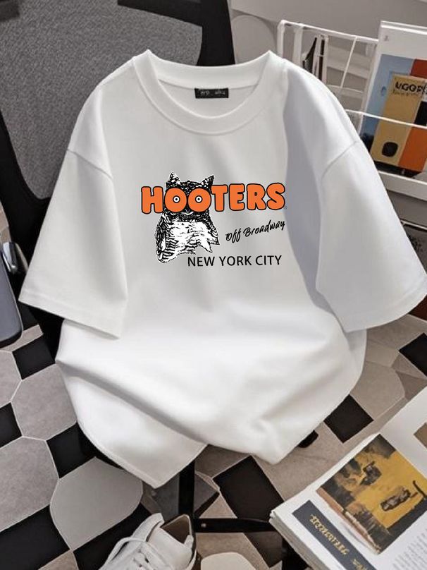 Hooters New York City T Shirt XL Off Broadway Stained Vintage Stylish Summer Fashion Breathable Designer Clothes Graphic Stretched_viptrois.com