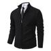Men’s Fleece-Lined Stand Collar Knit Cardigan – Slim Fit Zip-Up Sweater For Winter (Sizes M-3XL)_viptrois.com