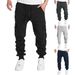 2025 Men Sport Pue Color Sweatpants Casual Outdoor Drawstring Pants Long Trousers For Men_viptrois.com