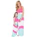 Foreign Trade Parent Child Dress Knitted Parent Child Dress Spliced Parent Child Dress_viptrois.com