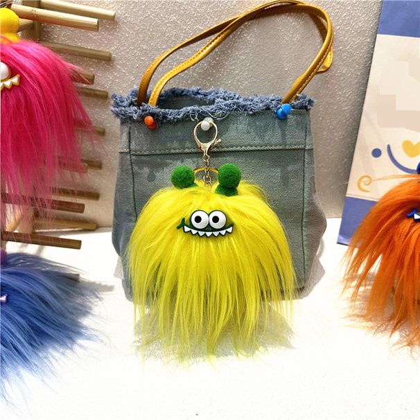 Bag Charm Celebrity Cute Cartoon Keychain Fried Fur Doll Sausage Mouth Bag Pendant Creative Ugly Cute Plush Doll Gift_viptrois.com