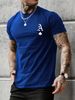 Men's Fashion Short-sleeved T-shirts Summer Slim-fit Pure Cotton Printed T-shirts Trendy Casual Versatile Tops_viptrois.com