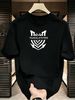 3 Pack Men's Oversized T-Shirts, 100% Cotton Crew Neck Casual Tees, Relaxed Fit Minimal Tribal Symbol Print Design, Black White Grey_viptrois.com