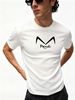 3 Pack Men's Oversized T-Shirts, 100% Cotton Crew Neck Casual Tees, Relaxed Fit Minimal Cat Ear Letter Print Design, Black White Grey_viptrois.com