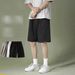 Men's Quick Drying Ice Silk Shorts Summer Thin Casual Loose Fit Plus Size Mid Waist For Beach Running Fitness Work_viptrois.com