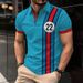 2024 New 3D Printed 4K Line Design Splicing Polo Shirt Summer Collar_viptrois.com