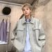 Men's Clothing Leather Jacket High End Handsome Street Loose Casual High Street Motorcycle Pu Leather Jacket_viptrois.com
