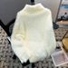 Button Polo Collar Soft Sticky Sweater Men's Knitted Sweater Thickened Mink Fleece Inner Undercoat_viptrois.com