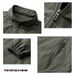 Men's Water-Resistant Softshell Jacket - Lightweight Outdoor Work Coat With Stand Collar, Windproof & Durable For Hiking, Travel & Daily Wear_viptrois.com