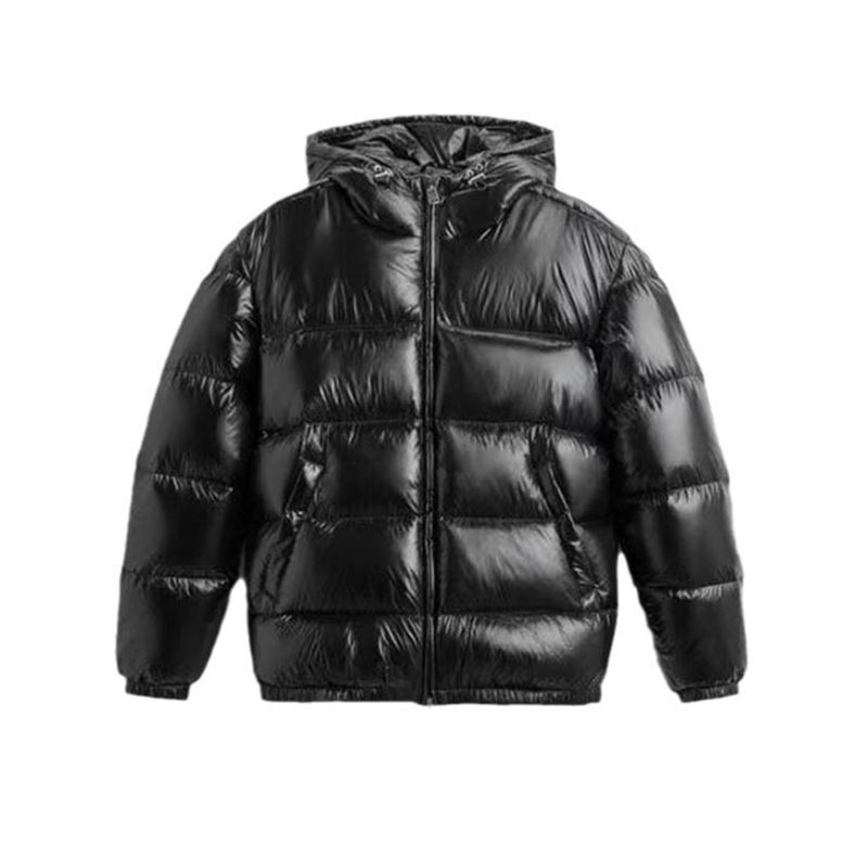 2024 Winter Men's New Black Hooded Jacket Casual Versatile Down Cotton Warm Coat_viptrois.com