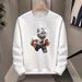Trendy Round Neck Hoodie Men's 2024 Autumn And Winter New Item, Internet Famous Casual Base Shirt, American Trend Plus_viptrois.com