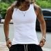 Men's Clothing Summer Style Men's T-Shirt Tough Guy Ribbed Vest Sports Casual Fitness Vest For Formal & Casual_viptrois.com