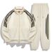 Men's Clothing Spring And Autumn Fashion Large Size Cardigan Stand Collar Sweatshirt Loose Elastic Sweatpants A Complete Set Of Casual Sports Suit_viptrois.com