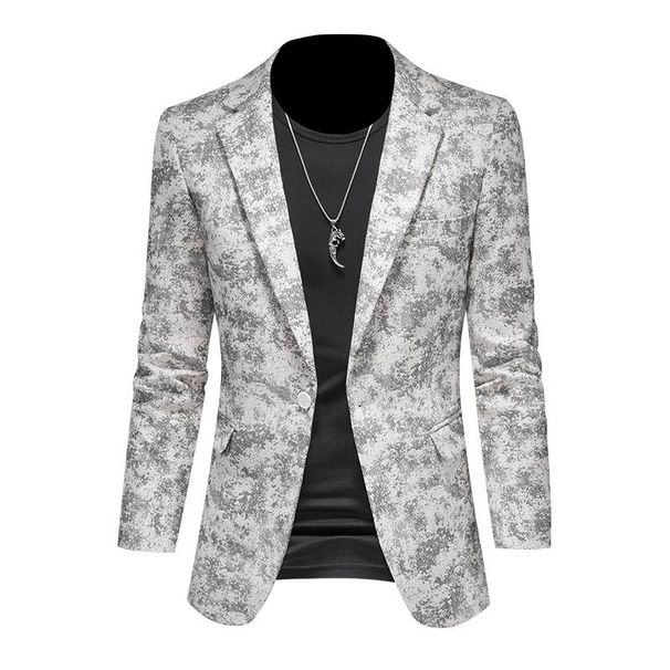 Men's Casual Slim-fit British Business Gentleman Four Seasons Flower Suit Groom Best Man Banquet Suit_viptrois.com