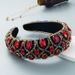 European and American Heavy Industries Sponge Velvet Headband Women's Wide Edge Retro Style Suitable for Shopping and Photography_viptrois.com