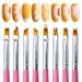 Arte Clavo 8PCS/Set Nail Art Brush Painting Flower Nail Tool Maincure Half Moon Shape Nail French Brushe Smile Petal Drawing Pen_viptrois.com