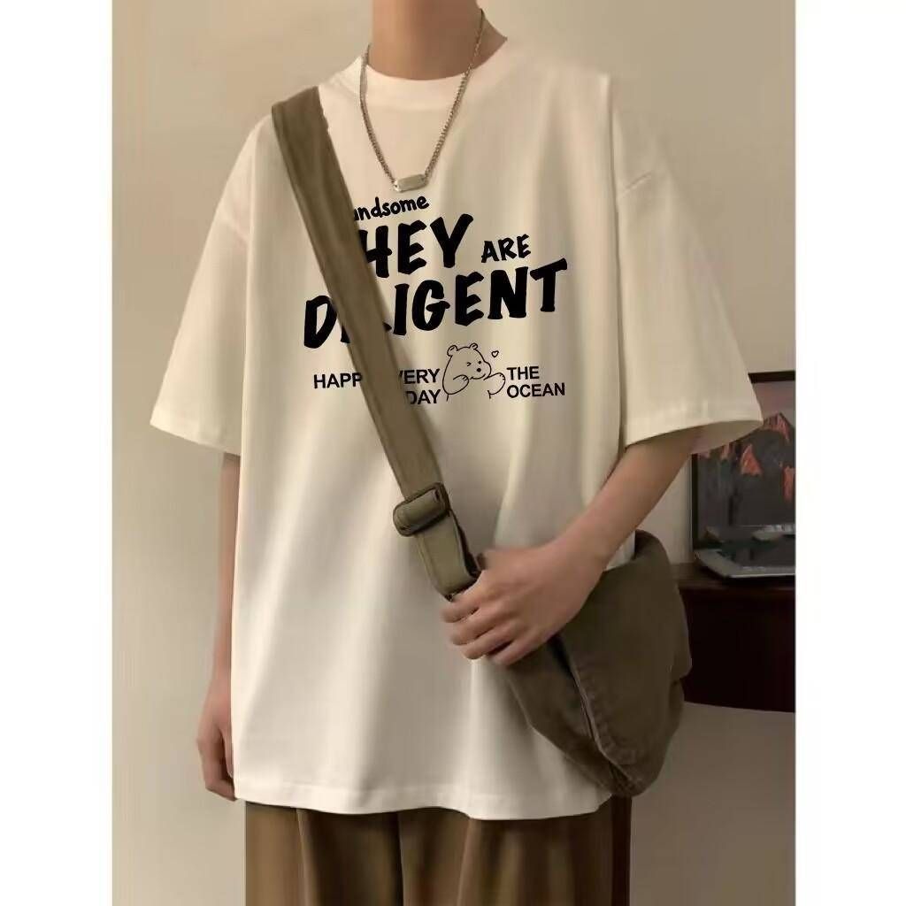 American Streetwear Brand Short-sleeved T-shirt Men's New Summer Style Cool, Loose And Trendy Half-sleeved Top Garment_viptrois.com