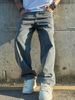 Men's Slim Fit Ripped Jeans Nine Point Summer Trendy Skinny Pants Mid Waist Zipper Fly Denim Handmade Vintage Casual Hip Hop_viptrois.com