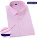 Men's Clothing Summer Business Short Sleeve Shirt – Breathable Cotton Blend, Wrinkle-Resistant & Office Ready (Slim Fit For Professionals)_viptrois.com