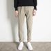 Men's Korean Style Woolen Trousers Autumn Winter Straight Leg Thick Cropped Elastic Waist Casual Trendy Bottoms_viptrois.com