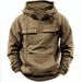 Autumn Winter Men's Hooded Solid Color Youth Sports Multi-Pocket Patchwork Sweatshirt Customizable_viptrois.com