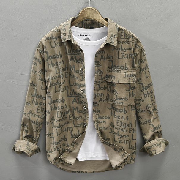 Nordmann Japanese Retro Spring Autumn Winter New Men's Casual Long Sleeve American Workwear Shirt Trendy Top For Men_viptrois.com