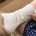 Women's Black And White Autumn Ins Trend Retro Cream Curled Dark Pattern Mid Tube Pile Socks Non Slip Literary Confinement Socks_viptrois.com