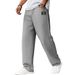 Men's Waffle Knit Casual Pants With Letter Logo - Straight Leg Comfort Fit For Autumn Winter - Multiple Colors & Sizes_viptrois.com