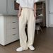 Men's Clothing 2025 New Spring And Autumn Mopping Pants Simple Casual Trousers Men 2023 New Loose Straight Trousers Black Versatile Trousers Trend_viptrois.com