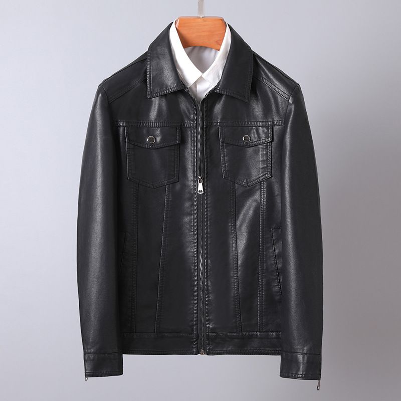 Men's Clothing Leather Jacket Autumn And Winter New Men's Leather Jacket Leather Jacket Men's Leather Jacket Motorcycle Clothing Youth Men's Clothing_viptrois.com
